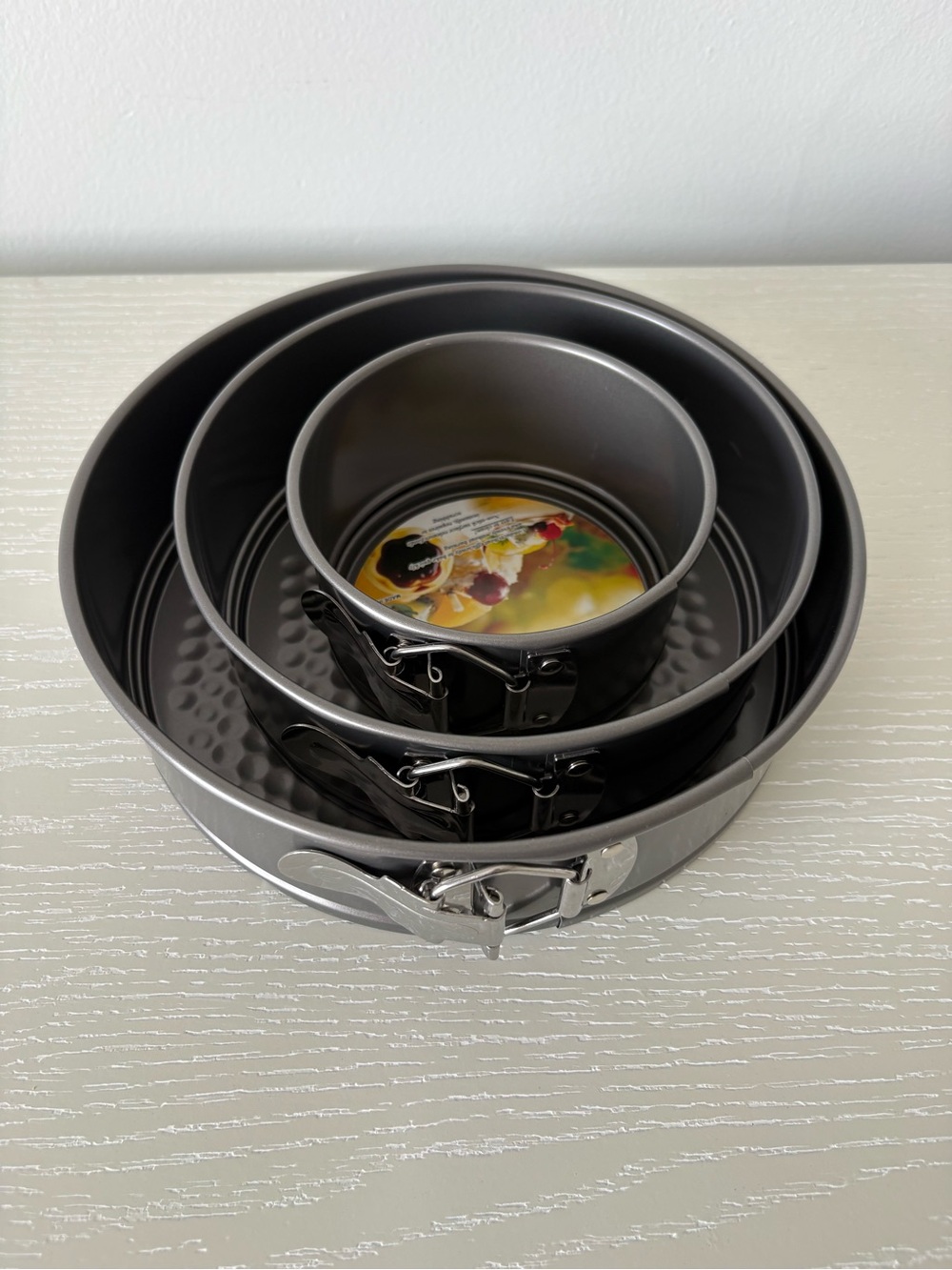 Non-Branded Gray Springform Cake Pan Set - 3-Piece